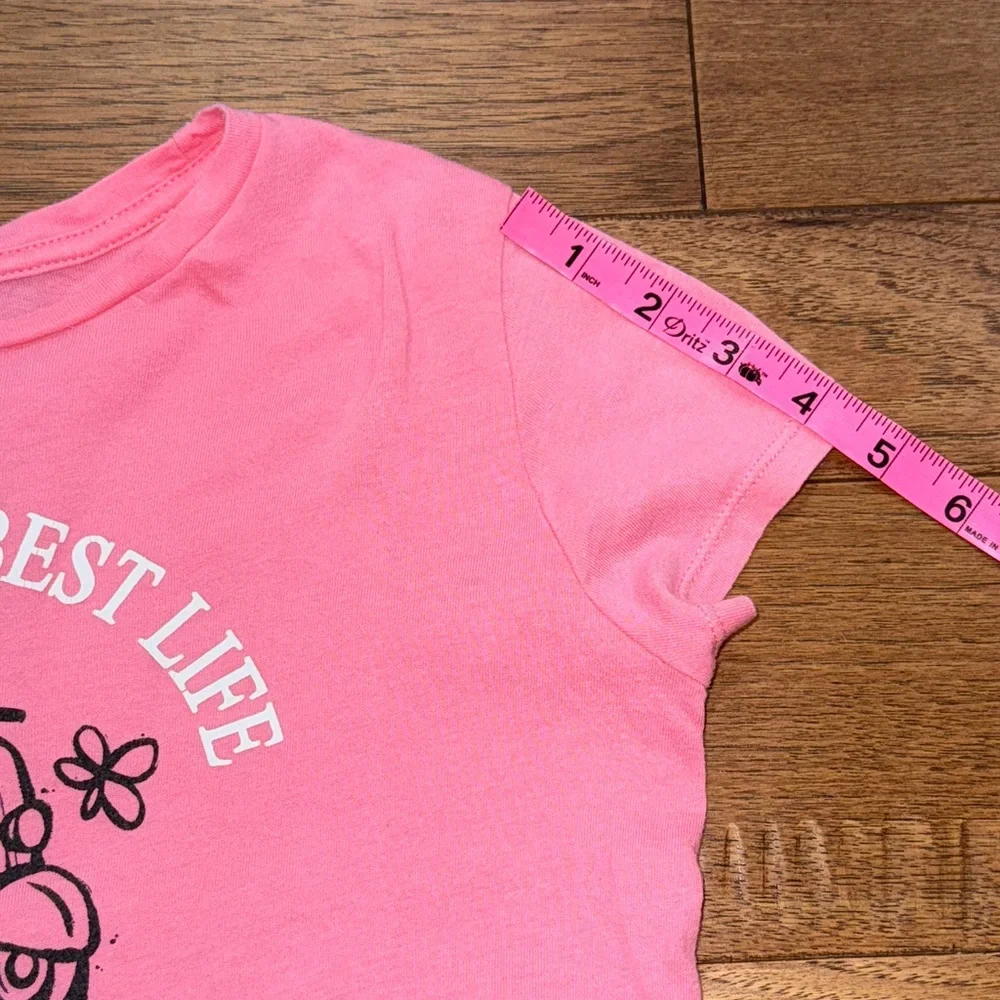 Old Navy Girls Short Sleeve Graphic Shirt Living My Best Life - Size L|G (10-12)